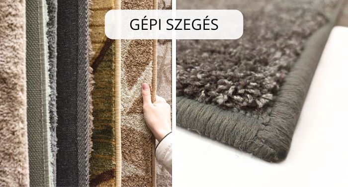 szőnyegek szegése - gépi szegés